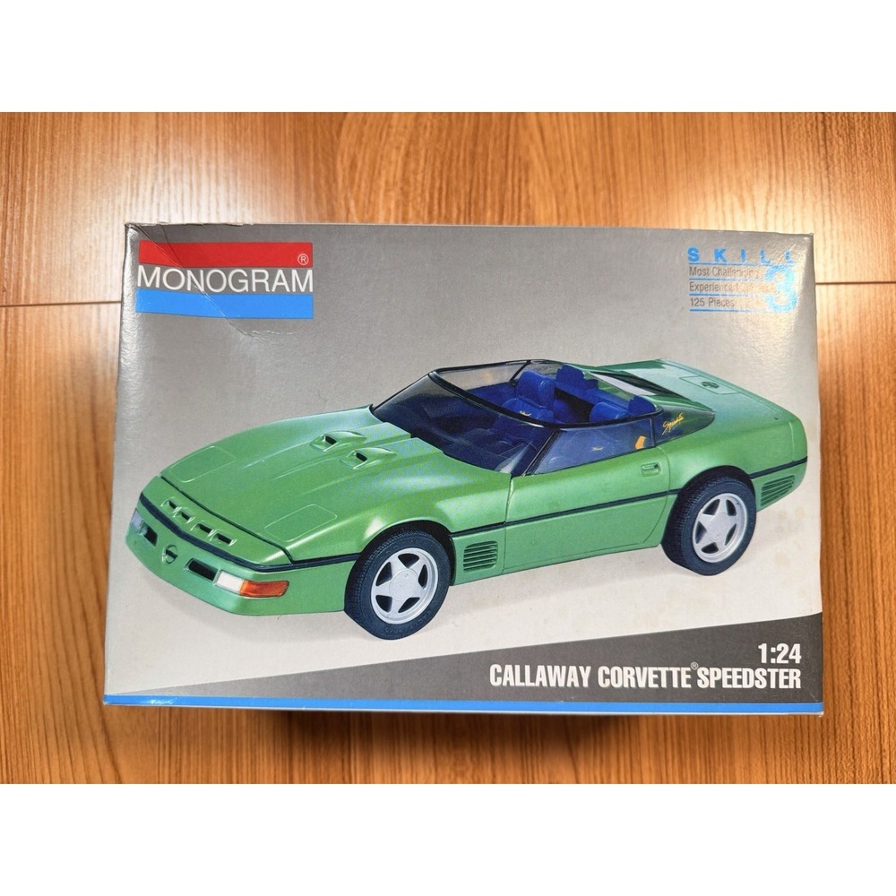 Vintage Monogram Callaway Corvette Speedster Model Kit 1:24 Scale #2958 Open Box